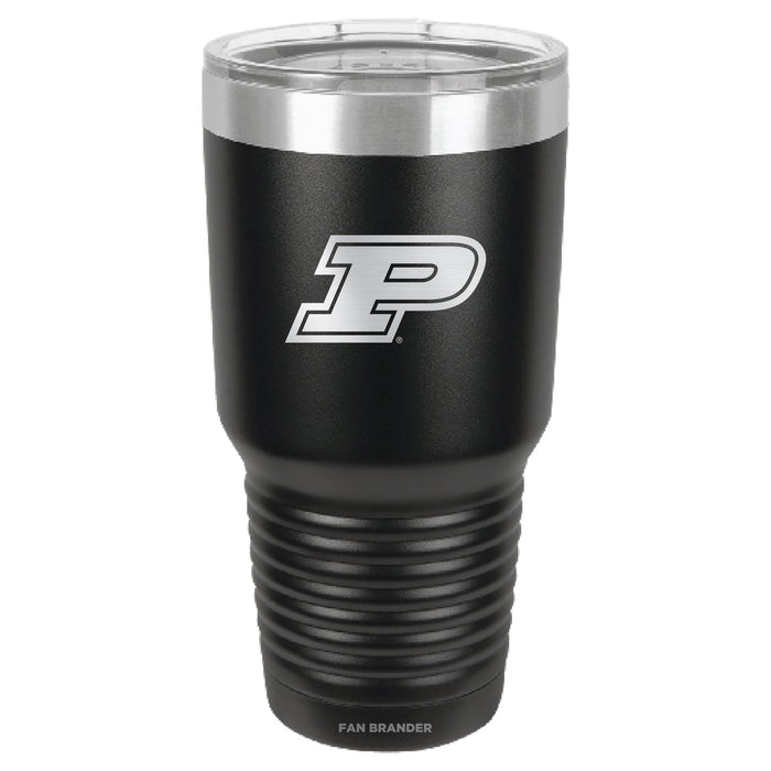 Fan Brander 30oz Stainless Steel Tumbler with Purdue Boilermakers Etched Primary Logo