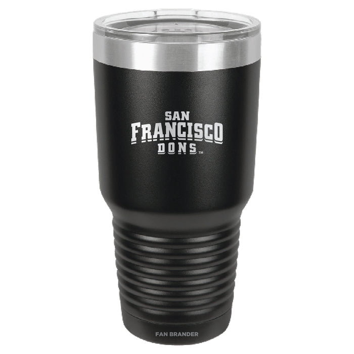 Fan Brander 30oz Stainless Steel Tumbler with San Francisco Dons Etched Primary Logo