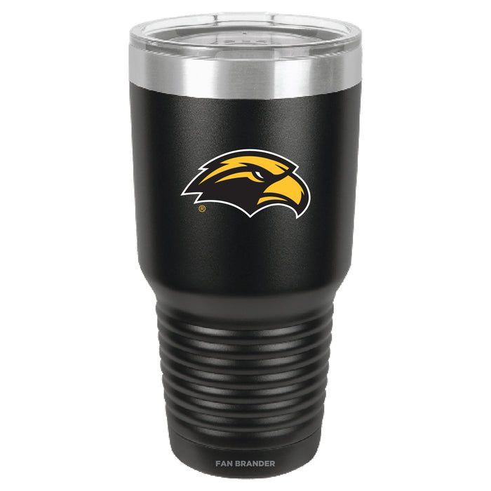 Fan Brander 30oz Stainless Steel Tumbler with Southern Mississippi Golden Eagles Primary Logo