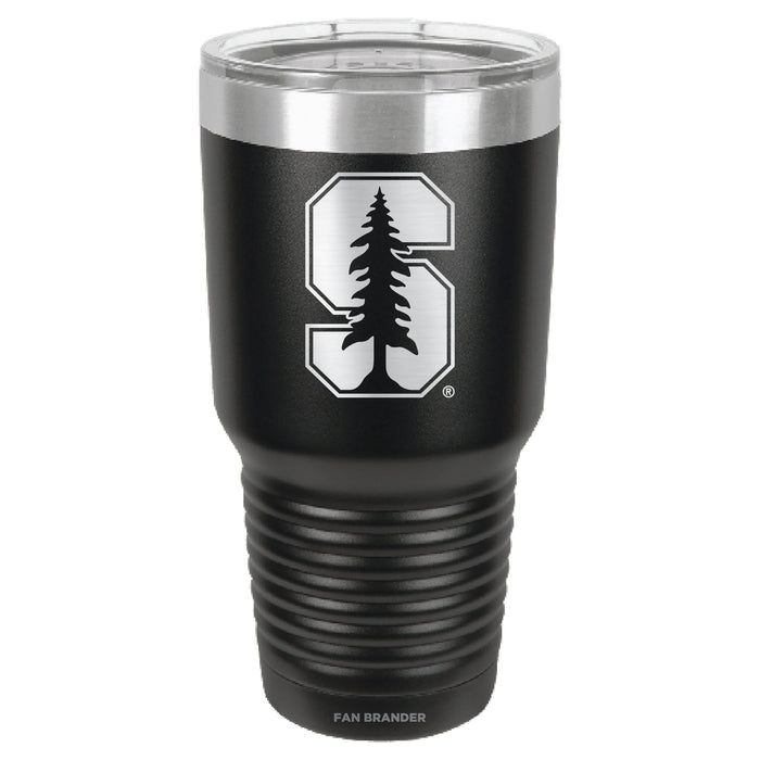 Fan Brander 30oz Stainless Steel Tumbler with Stanford Cardinal Etched Primary Logo