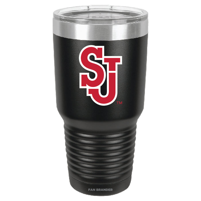 Fan Brander 30oz Stainless Steel Tumbler with St. John's Red Storm Primary Logo