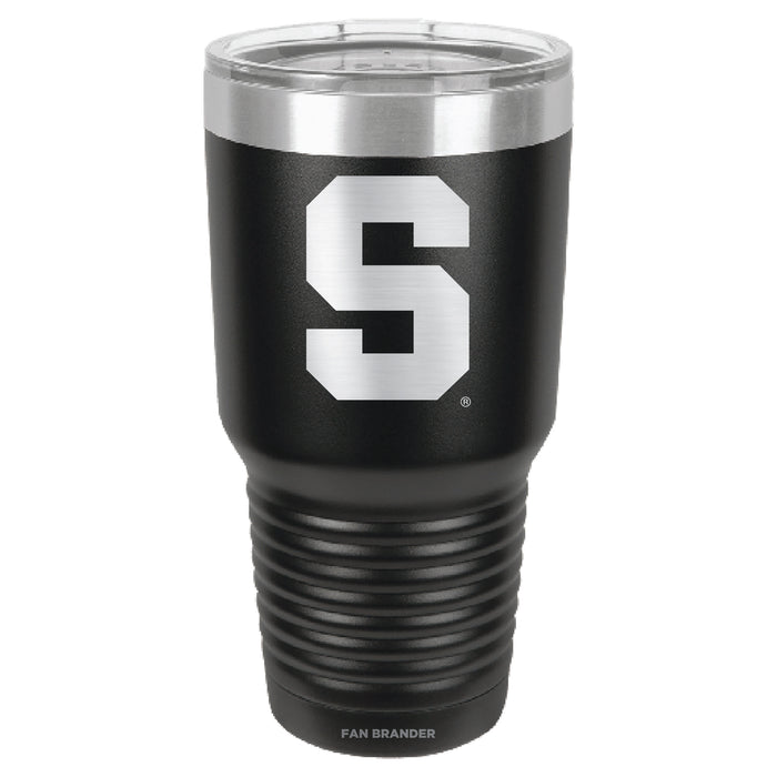 Fan Brander 30oz Stainless Steel Tumbler with Syracuse Orange Etched Primary Logo