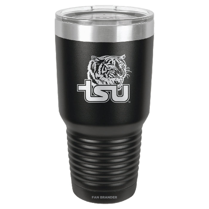 Fan Brander 30oz Stainless Steel Tumbler with Tennessee State Tigers Etched Primary Logo