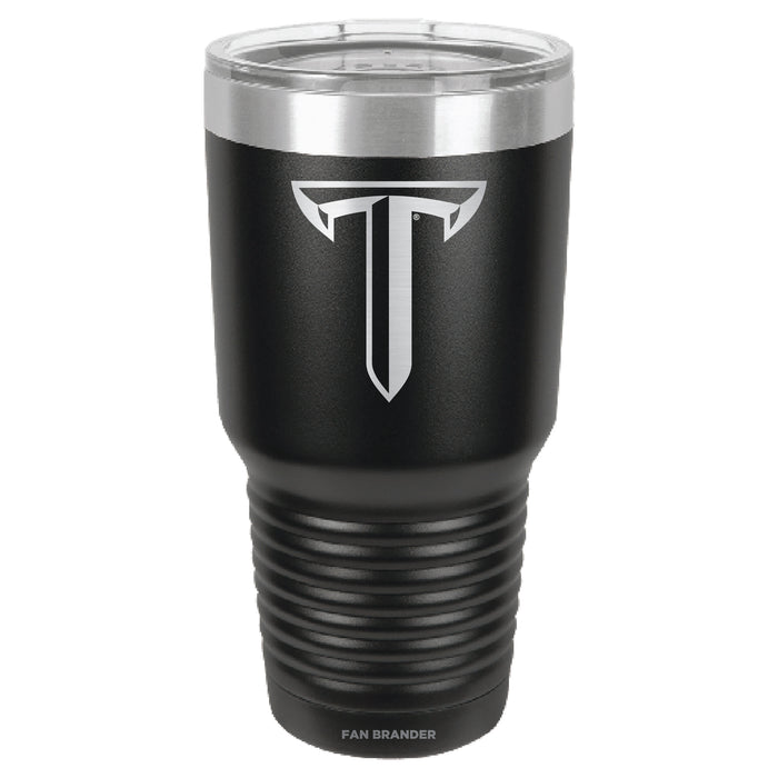 Fan Brander 30oz Stainless Steel Tumbler with Troy Trojans Etched Primary Logo
