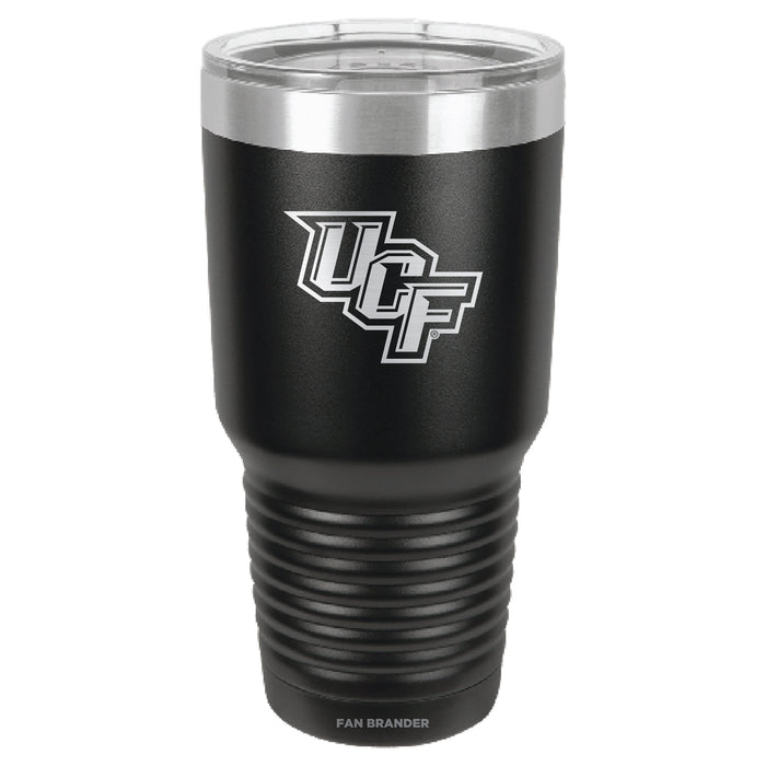Fan Brander 30oz Stainless Steel Tumbler with UCF Knights Etched Primary Logo