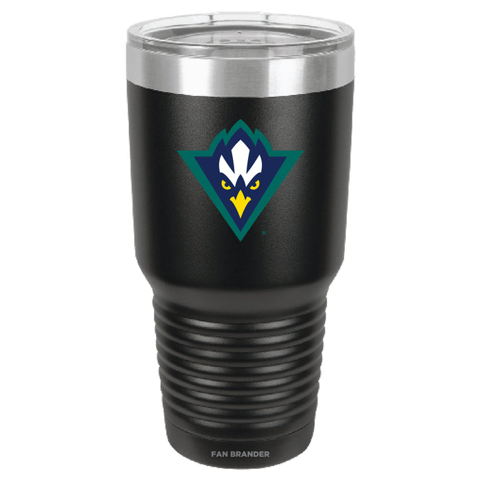 Fan Brander 30oz Stainless Steel Tumbler with UNC Wilmington Seahawks Secondary Logo