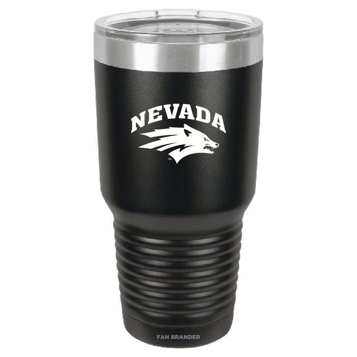 Fan Brander 30oz Stainless Steel Tumbler with Nevada Wolf Pack Primary Logo