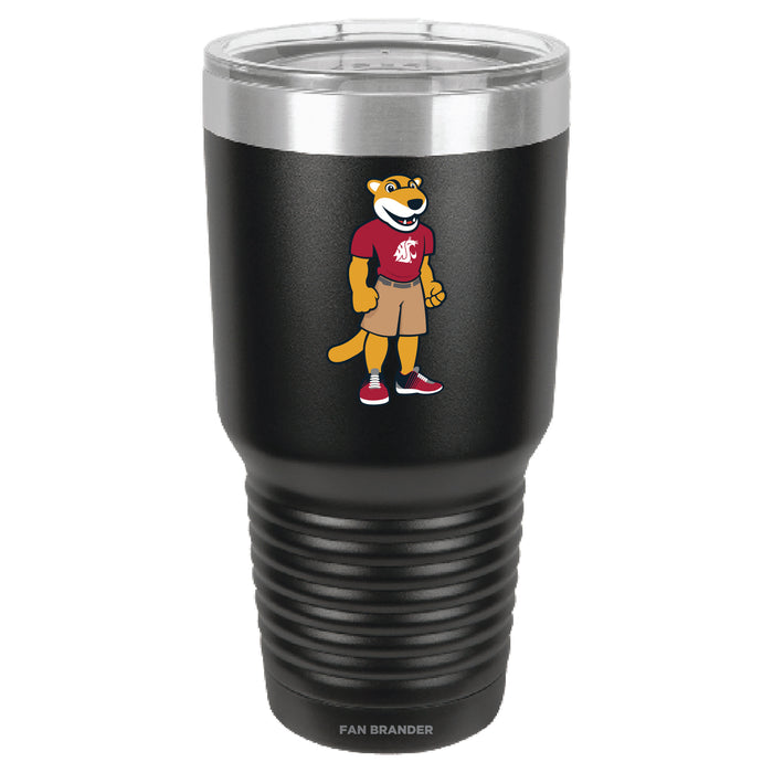 Fan Brander 30oz Stainless Steel Tumbler with Washington State Cougars Secondary Logo