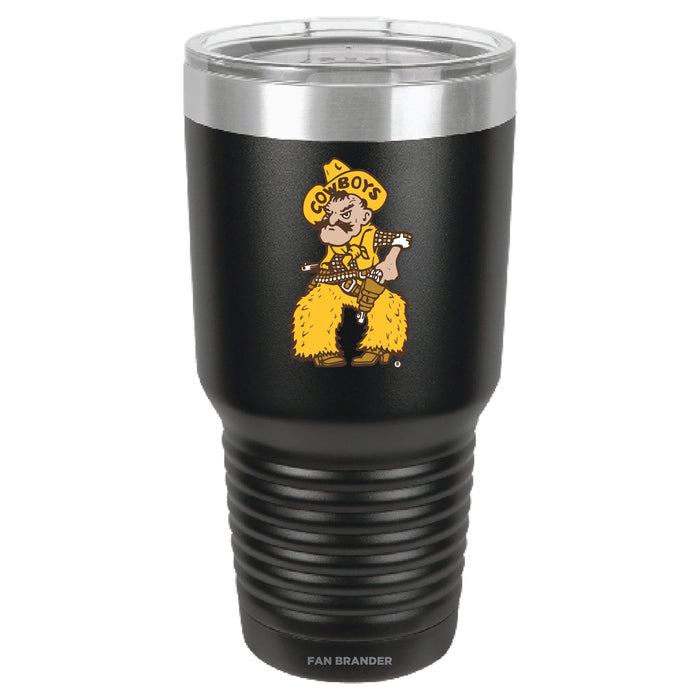 Fan Brander 30oz Stainless Steel Tumbler with Wyoming Cowboys Secondary Logo