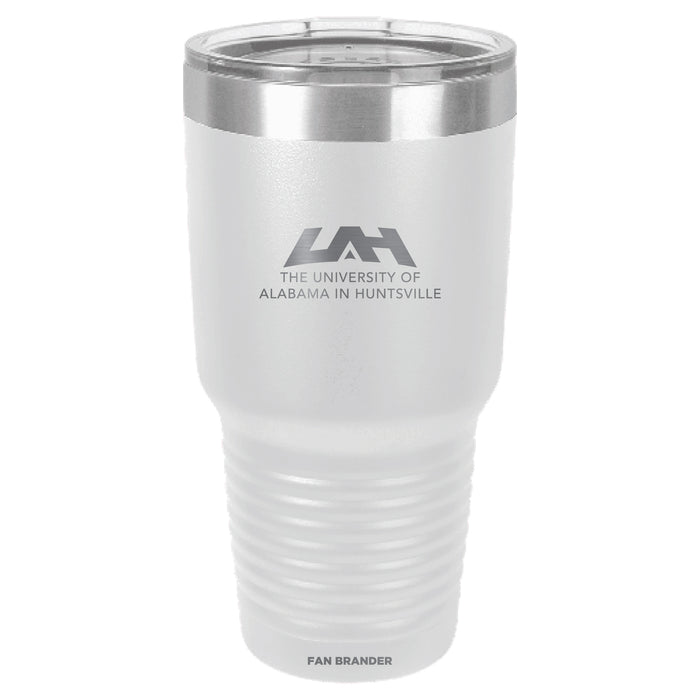 Fan Brander 30oz Stainless Steel Tumbler with UAH Chargers Etched Primary Logo