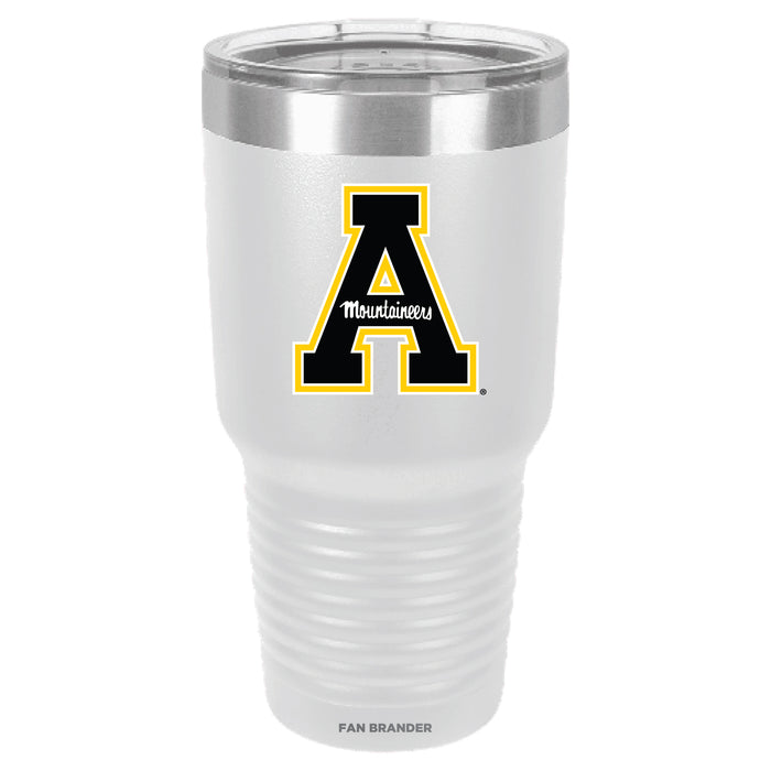Fan Brander 30oz Stainless Steel Tumbler with Appalachian State Mountaineers Primary Logo