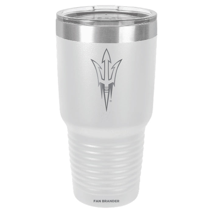 Fan Brander 30oz Stainless Steel Tumbler with Arizona State Sun Devils Etched Primary Logo