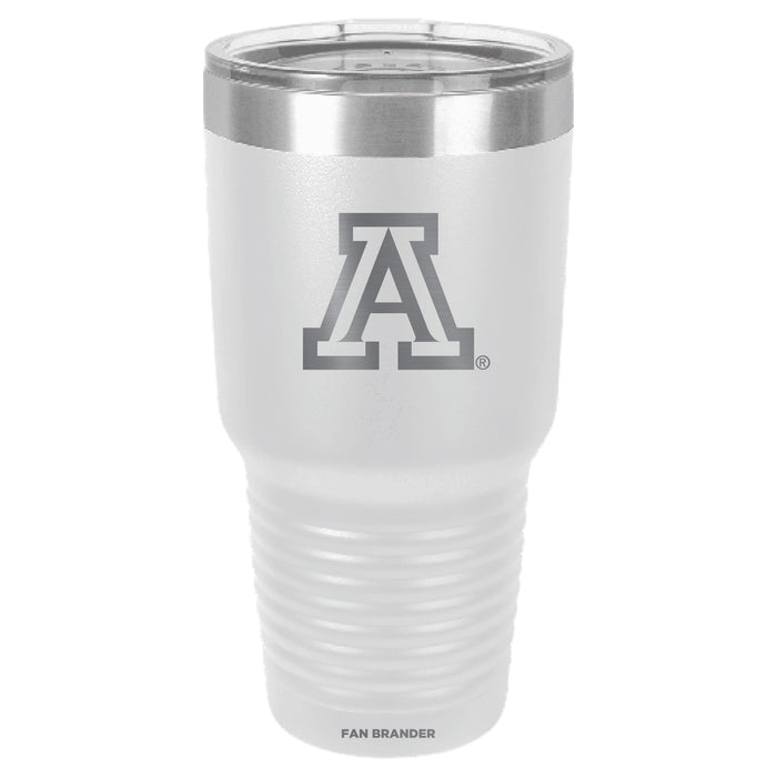 Fan Brander 30oz Stainless Steel Tumbler with Arizona Wildcats Etched Primary Logo