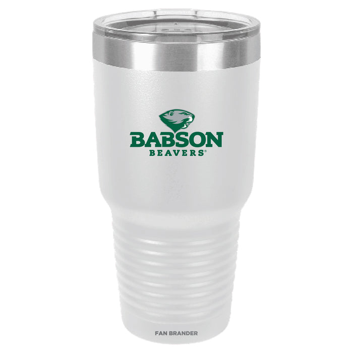 Fan Brander 30oz Stainless Steel Tumbler with Babson University Primary Logo