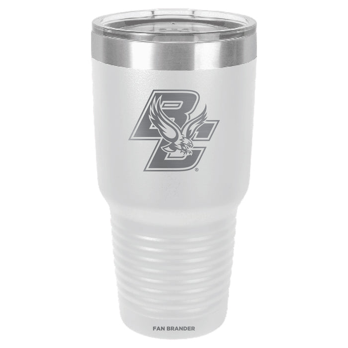 Fan Brander 30oz Stainless Steel Tumbler with Boston College Eagles Etched Primary Logo