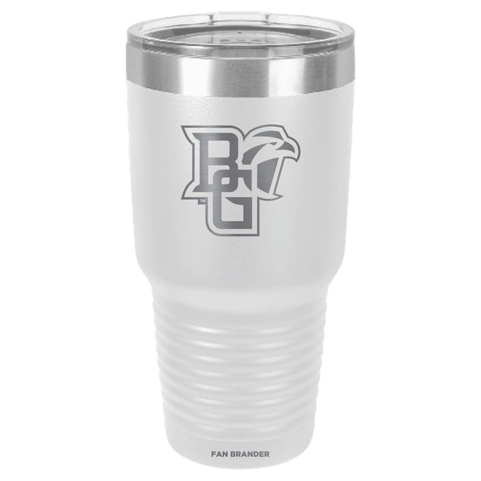 Fan Brander 30oz Stainless Steel Tumbler with Bowling Green Falcons Etched Primary Logo
