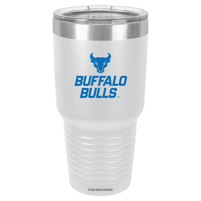 Fan Brander 30oz Stainless Steel Tumbler with Buffalo Bulls Secondary Logo