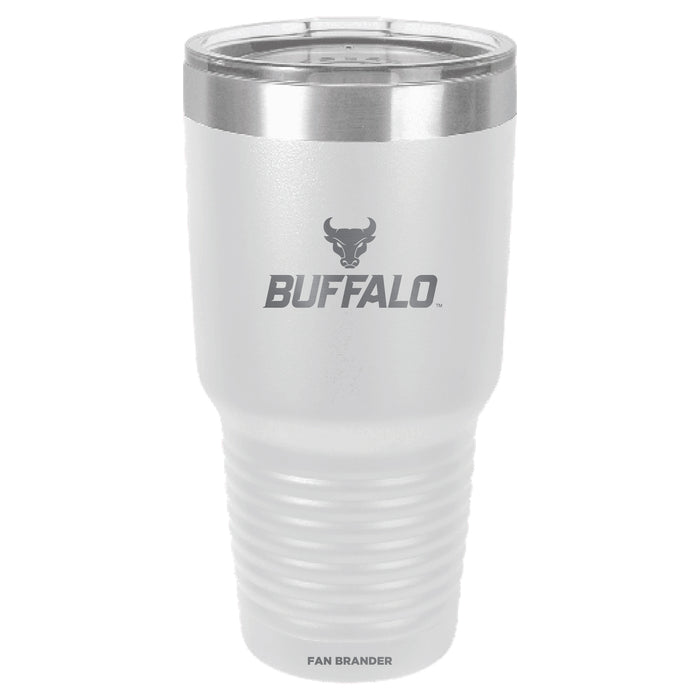 Fan Brander 30oz Stainless Steel Tumbler with Buffalo Bulls Etched Primary Logo