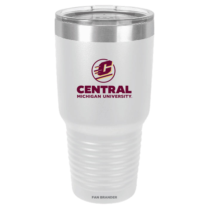 Fan Brander 30oz Stainless Steel Tumbler with Central Michigan Chippewas Secondary Logo