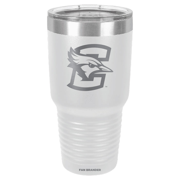Fan Brander 30oz Stainless Steel Tumbler with Creighton University Bluejays Etched Primary Logo