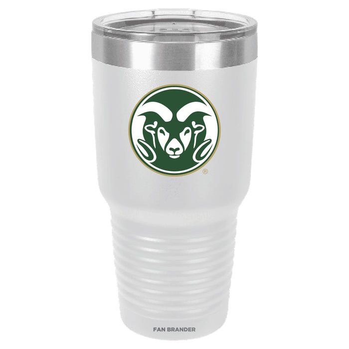 Fan Brander 30oz Stainless Steel Tumbler with Colorado State Rams Primary Logo