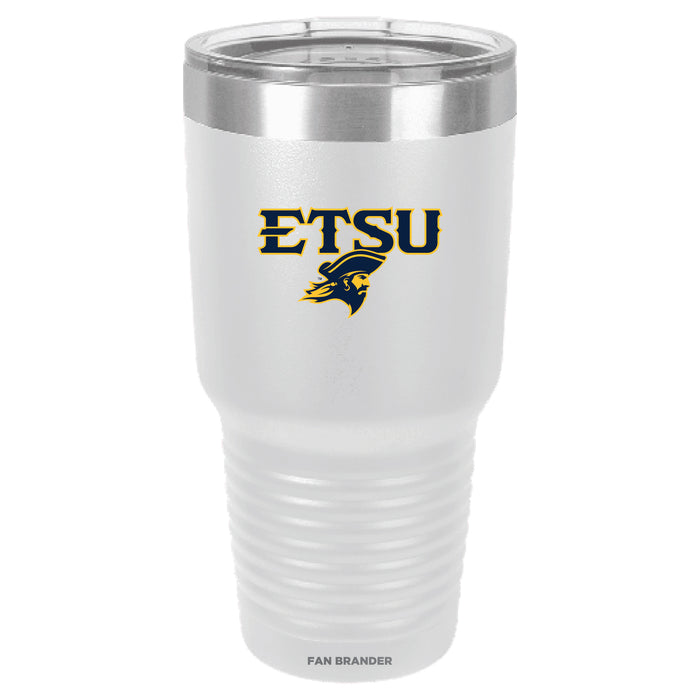 Fan Brander 30oz Stainless Steel Tumbler with Eastern Tennessee State Buccaneers Secondary Logo