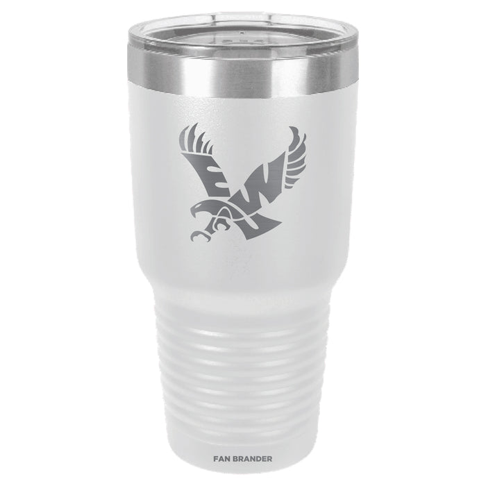 Fan Brander 30oz Stainless Steel Tumbler with Eastern Washington Eagles Etched Primary Logo