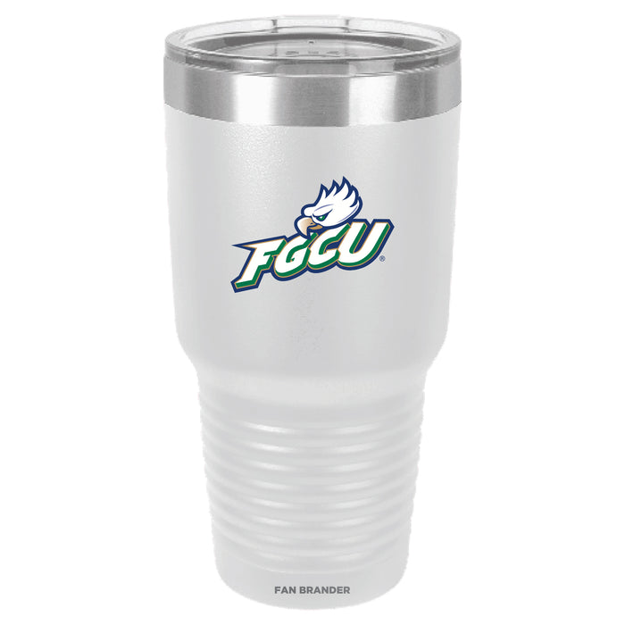 Fan Brander 30oz Stainless Steel Tumbler with Florida Gulf Coast Eagles Primary Logo