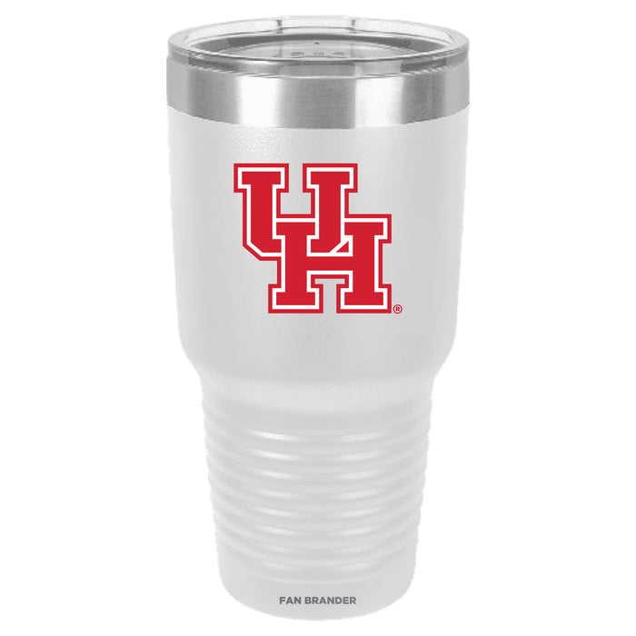 Fan Brander 30oz Stainless Steel Tumbler with Houston Cougars Primary Logo