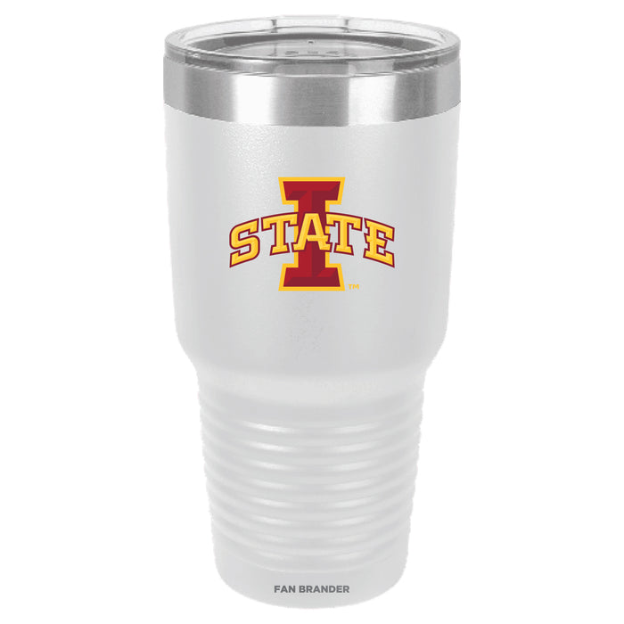 Fan Brander 30oz Stainless Steel Tumbler with Iowa State Cyclones Primary Logo