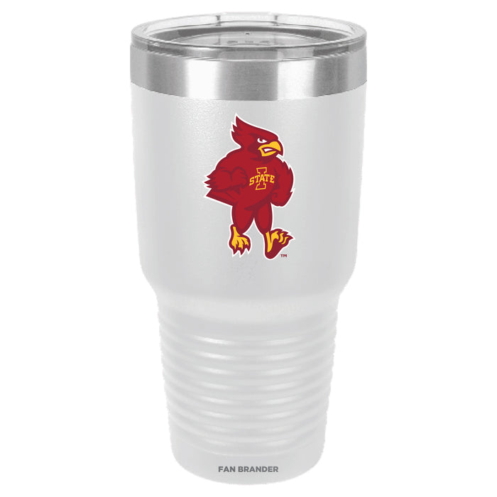 Fan Brander 30oz Stainless Steel Tumbler with Iowa State Cyclones Secondary Logo