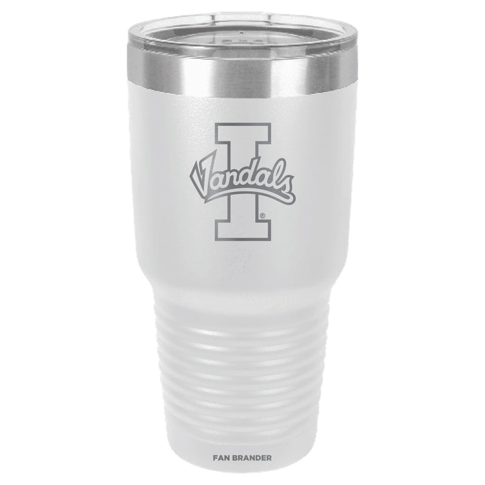 Fan Brander 30oz Stainless Steel Tumbler with Idaho Vandals Etched Primary Logo