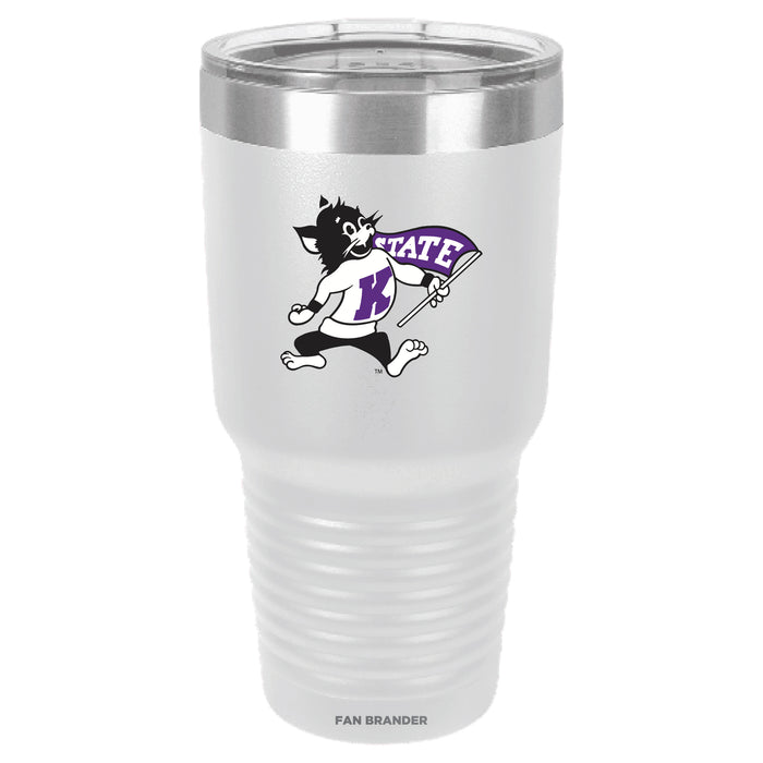 Fan Brander 30oz Stainless Steel Tumbler with Kansas State Wildcats Secondary Logo