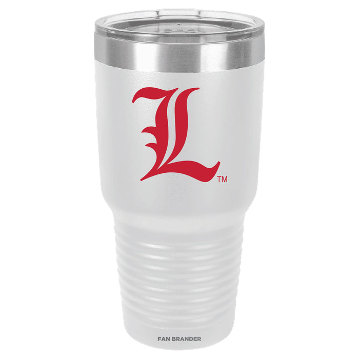 Fan Brander 30oz Stainless Steel Tumbler with Louisville Cardinals Secondary Logo