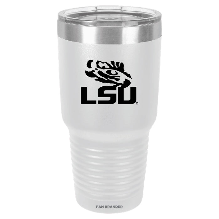 Fan Brander 30oz Stainless Steel Tumbler with LSU Tigers Secondary Logo