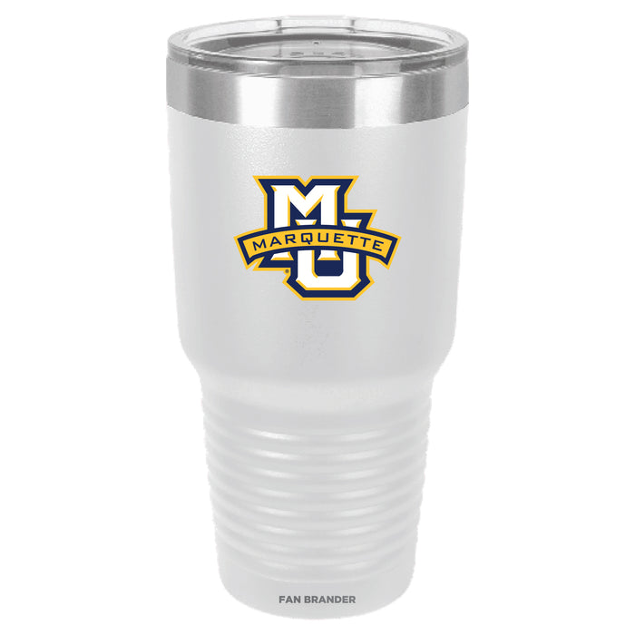 Fan Brander 30oz Stainless Steel Tumbler with Marquette Golden Eagles Primary Logo