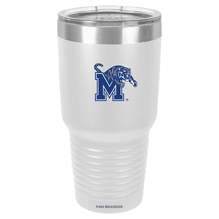 Fan Brander 30oz Stainless Steel Tumbler with Memphis Tigers Primary Logo