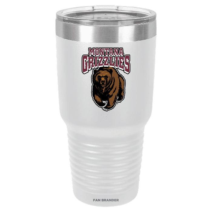 Fan Brander 30oz Stainless Steel Tumbler with Montana Grizzlies Primary Logo