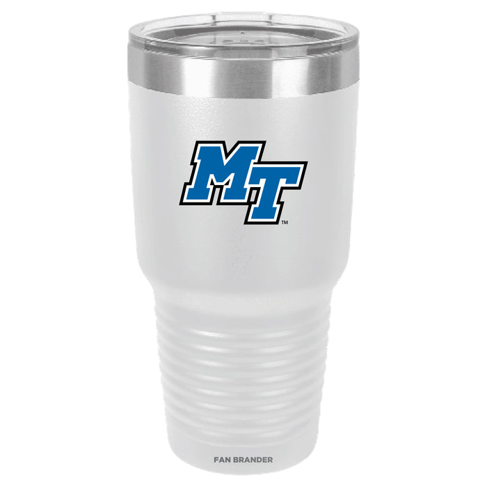 Fan Brander 30oz Stainless Steel Tumbler with Middle Tennessee State Blue Raiders Secondary Logo
