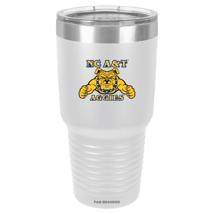 Fan Brander 30oz Stainless Steel Tumbler with North Carolina A&T Aggies Primary Logo