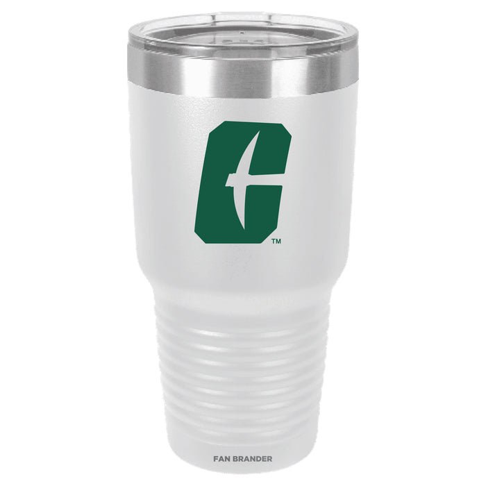 Fan Brander 30oz Stainless Steel Tumbler with Charlotte 49ers Primary Logo