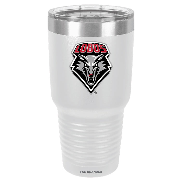 Fan Brander 30oz Stainless Steel Tumbler with New Mexico Lobos Primary Logo