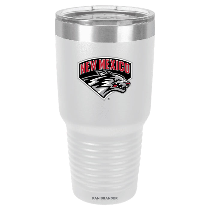 Fan Brander 30oz Stainless Steel Tumbler with New Mexico Lobos Secondary Logo