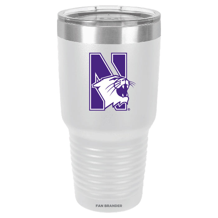 Fan Brander 30oz Stainless Steel Tumbler with Northwestern Wildcats Secondary Logo