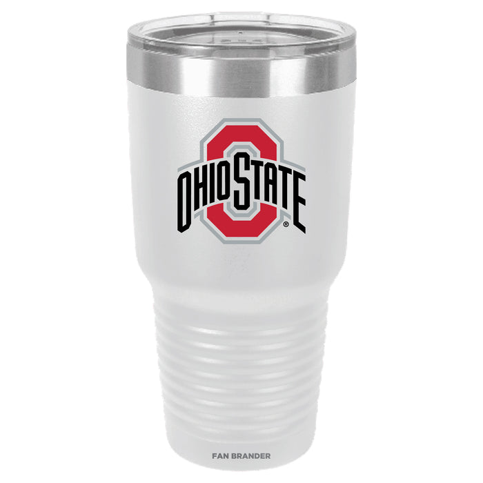 Fan Brander 30oz Stainless Steel Tumbler with Ohio State Buckeyes Primary Logo
