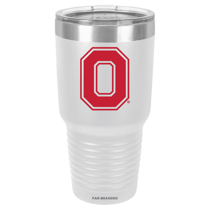Fan Brander 30oz Stainless Steel Tumbler with Ohio State Buckeyes Secondary Logo