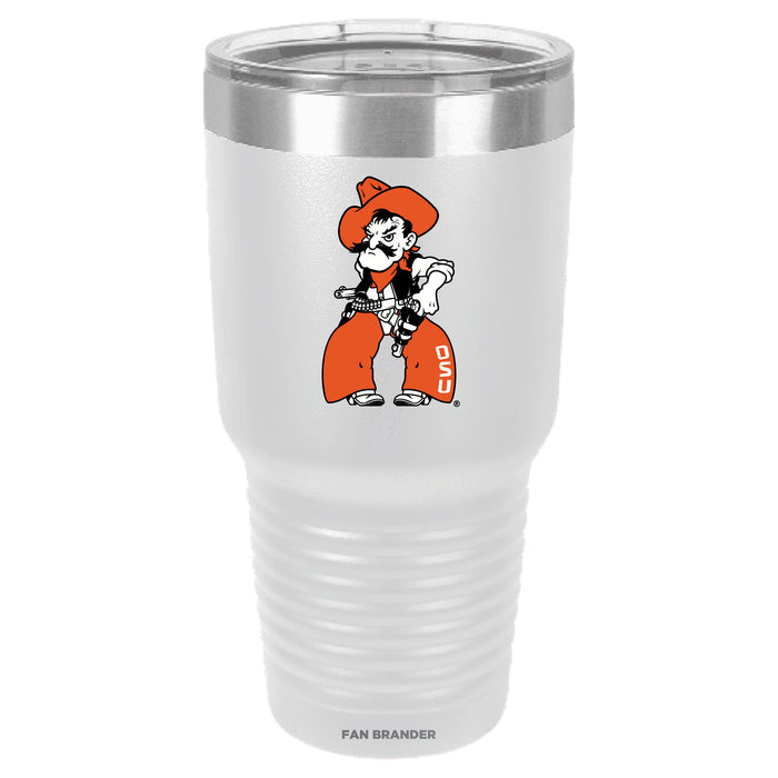 Fan Brander 30oz Stainless Steel Tumbler with Oklahoma State Cowboys Secondary Logo
