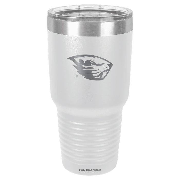 Fan Brander 30oz Stainless Steel Tumbler with Oregon State Beavers Etched Primary Logo