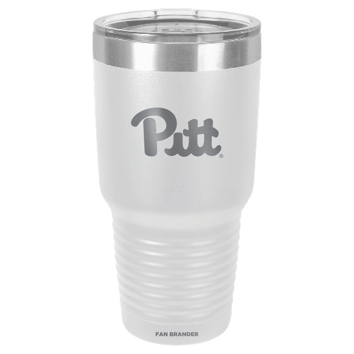Fan Brander 30oz Stainless Steel Tumbler with Pittsburgh Panthers Etched Primary Logo