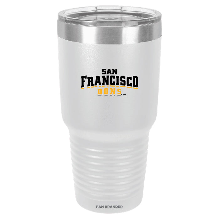 Fan Brander 30oz Stainless Steel Tumbler with San Francisco Dons Primary Logo